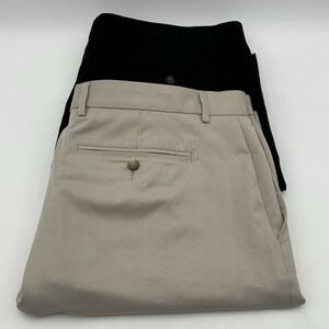 Cutter & Buck Shorts Men 40 Twill Microfiber Pleated 9" 2 Pair Bundle‎